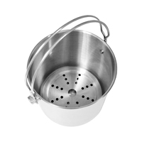 Seau de stockage commercial en acier inoxydable 304 pour glace, bière et vin, design moderne éclairé, couvercle en métal miroir/plaqué, portable pour bar de fête