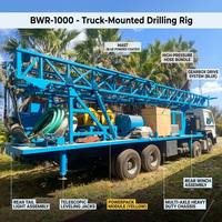 Plateforme de forage rotative hydraulique montée sur camion diesel à haute efficacité avec pompe à boue de 1800 L/min pour le forage de roches
