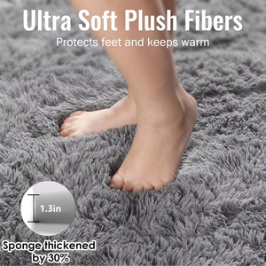 Thảm trải sàn lông xù bán buôn, thảm phòng trẻ em, thảm lông mềm mại hiện đại phòng khách, thảm tatami mềm mại màu xám, thảm chơi bằng mút xốp cho trẻ em - Product Image 2