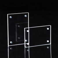Cadre photo magnétique en forme de L, support de Table, présentoir de cartes en acrylique