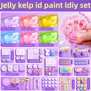 Jelly Wax DIY Craft <b>Kit</b> with Soft Plastic Cat Paw Mold Girls' Fun Squeezing <b>Resin</b> Toy - Product Image 5