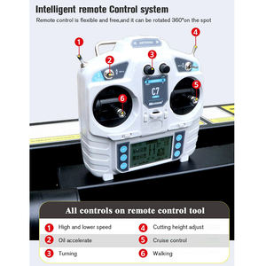Machine de découpe de gazon tout terrain approuvée CE EPA Chenilles en caoutchouc pour l'agriculture Télécommande Robot tondeuse à gazon - Product Image 5
