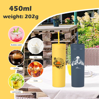 Gobelets en plastique 16 oz à double paroi, sans BPA, gobelet fin, tasse personnalisée, couvercle en acrylique de remplacement 16 oz