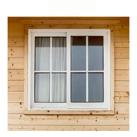 Fenêtre coulissante moderne en aluminium sur mesure avec grille et moustiquaire