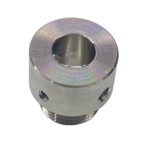 Custom CNC Turned Mirror Polished Stainless Steel Threaded Cylinder Connector Side Pin Hole Sleeve Adapter Parts - Product Image 2