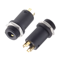 Connecteur de panneau jack stéréo femelle 3,5 mm 4 canaux, montage en panneau, prise audio vidéo verticale, plaqué or, haute qualité PJ-31640