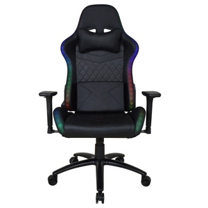 Silas-Silla de carreras para jugadores con luz led rgb, silla de juegos con almohada, altura ajustable, fabricante de China - Product Image 2