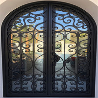 Fantastique Porte d'Entrée en Fer Forgé Classique en Fer Forgé