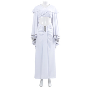 <span class=keywords><strong>Halloween</strong></span> carnaval fête déguisement jeu de rôle film espace bataille Padme Amidala femmes <span class=keywords><strong>robe</strong></span> blanche DISN-006 - Product Image 5