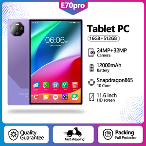 Nueva Tablet <span class=keywords><strong>PC</strong></span> E70 Pro con <span class=keywords><strong>Pantalla</strong></span> HD <span class=keywords><strong>de</strong></span> 11.6 Pulgadas para Aprendizaje en Línea, con CPU MTK Octa Core, 16 GB + 512 GB <span class=keywords><strong>de</strong></span> Almacenamiento, Sistema Android 13 - Product Image 3