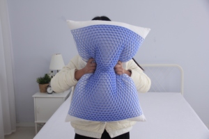 Conception de grille en nid d'abeille soulager le Stress et améliorer la qualité du sommeil Gel de refroidissement TPE oreiller lavable de qualité <span class=keywords><strong>alimentaire</strong></span> non toxique 3D chambre - Product Image 4