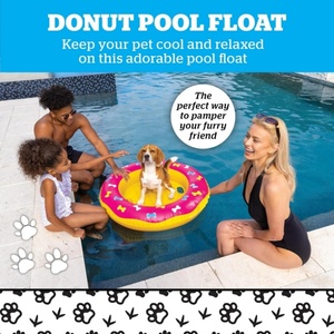 Flotador Inflable de PVC para Perros, Balsa Inflable de Vinilo Resistente para Perros Pequeños y Medianos, Diversión en la Piscina para Mascotas - Product Image 4