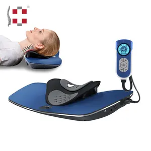 Alphay ce dispositivo médico de flanela, dispositivo cervical completo ajustável de tração de pescoço de ar