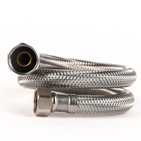 Connecteur de robinet anti-torsion de qualité alimentaire tuyau de plomberie flexible en acier inoxydable tressé de 48 pouces de long pour l'approvisionnement en toilettes
