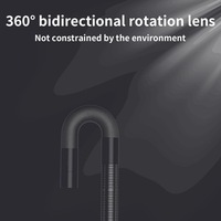 Endoscopio Portátil HD 360 con Conducto Flexible para Inspeccionar Ductos de Aire Acondicionado, Fugas en Techos y Tuberías