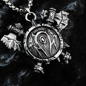 Collar con Colgante de Acero Inoxidable Estilo Vikingo con Escudo de Odín para Hombre, Joyería de Regalo - Product Image 4