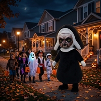 Costume de mascotte gonflable d'animal effrayant et diabolique pour Halloween, unisexe adulte, cosplay intégral