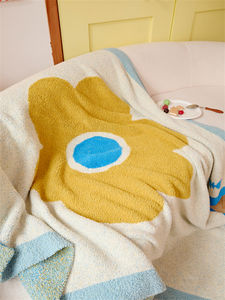 HH Мягкое уютное клетчатое одеяло из 100% полиэстера в клетку с цветочным принтом в клетку из микрофибры для зимы - Product Image 5