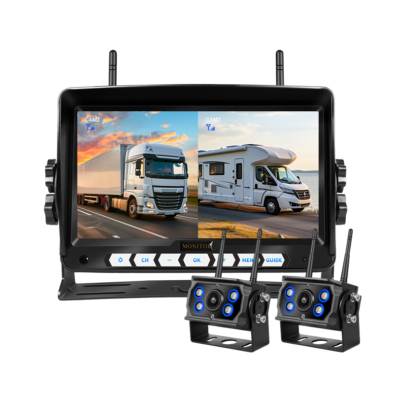 7 inch Dual Wireless Monitor+2PCS Wireless Back Up Cameras