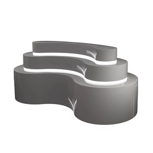 Tủ trưng bày sơn mài tủ trưng bày tùy chỉnh Tủ đảo hình bầu dục công ty gian hàng hàng hóa showroomdisplay - Product Image 5