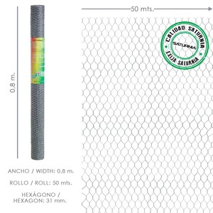 Rete Metallica a Triplo Torsione 31/80 cm. Rotolo da 50 Metri. Per Uso Domestico - Product Image 1