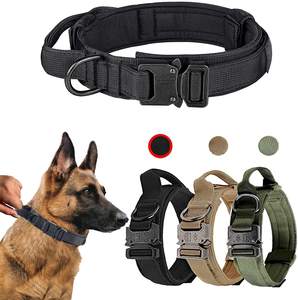 Laisse en nylon réglable pour collier de chien tactique durable pour les grands chiens utilisation d'entraînement anti-traction en plein air - Product Image 1