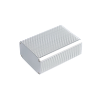 Boîtier de contrôle en aluminium extrudé 80x45x120mm avec dissipateur thermique à ailettes pour alimentation à découpage, électronique PCB, anodisé