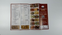 Service d'impression de menus de restaurant sur mesure, directement de l'usine, vente en gros, catalogues de plats à emporter abordables