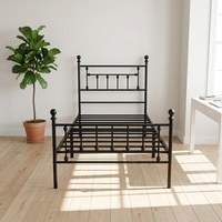 Lit simple pliable en fer moderne et durable pour appartement et chambre à coucher