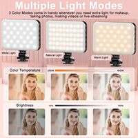 Lampu Selfie LED, lentera fotografi eksternal 3 mode cahaya dapat disesuaikan 2200mah, bisa diisi ulang 60 LED desain terbaru