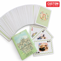 Cartes à Jouer Personnalisées 63x87mm Noyau Blanc Thème Personnalisé Attraction Touristique Animaux de Compagnie Mariages DIY OEM Vente en Gros