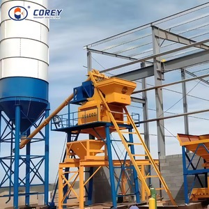 Centrale à béton prête à l'emploi Corey HZS50 à commande PLC et moteur, ligne de production automatique - Product Image 2