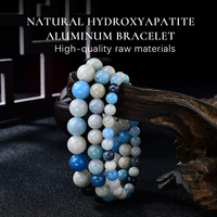 Bracelet en hydroxyapatite naturelle et pierres précieuses d'aluminium pour accessoires en cristal, mode bohème, usage quotidien et collections de cadeaux