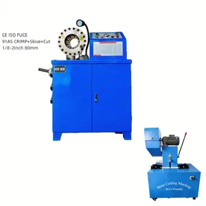 P32 rubber products making combined 2'' hose crimping and skiving machine hose crimper and peeler