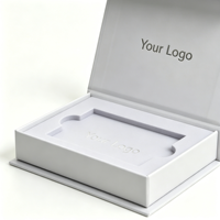 Boîte d'emballage pour écouteurs de luxe, boîte cadeau en papier rigide magnétique pliable personnalisée pour l'électronique grand public