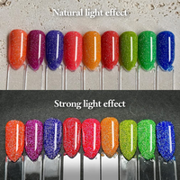 Usine HEMA TPO gratuit brillant brillant Disco DJ LED UV Gel réfléchissant paillettes Flash Gel vernis à ongles Art français bricolage concepteur OEM ODM