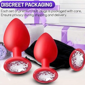 Dilatatori Anali in Silicone <span class=keywords><strong>di</strong></span> Alta Qualità, Tappi Anali Rotondi <span class=keywords><strong>di</strong></span> Varie Dimensioni (Grandi, Piccoli, Medi) Adatti per Coppie Adulte, Giochi SM e Giocattoli Sessuali. - Product Image 2