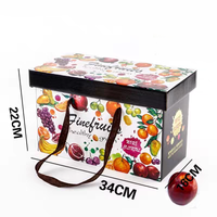 Boîte en carton écologique jetable pliable carrée pour fruits frais, impression couleur du logo, carton ondulé rigide portable