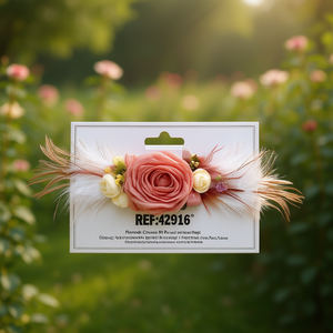 Cinturón de cintura con flores de cinta de 4 cm para mujer, accesorio floral decorativo Ref42916 - Product Image 2