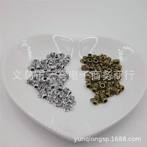 Tibetan <b>Silver</b> Flower Shape Hollow Tube <b>Beads</b> For Bracelet Making Alloy Metal Jewelry Accessories Wholesale - Product Image 2