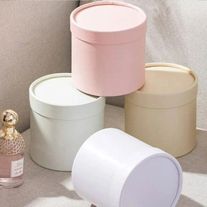 Biểu Tượng Tùy Chỉnh Thanh Lịch Sang Trọng Bao Bì Phân Hủy Sinh Học Kraft Giấy Hộp Hoa Cầm Tay Vòng Xi Lanh Hộp Cho Món Quà Thời Trang Bó Hoa - Product Image 1