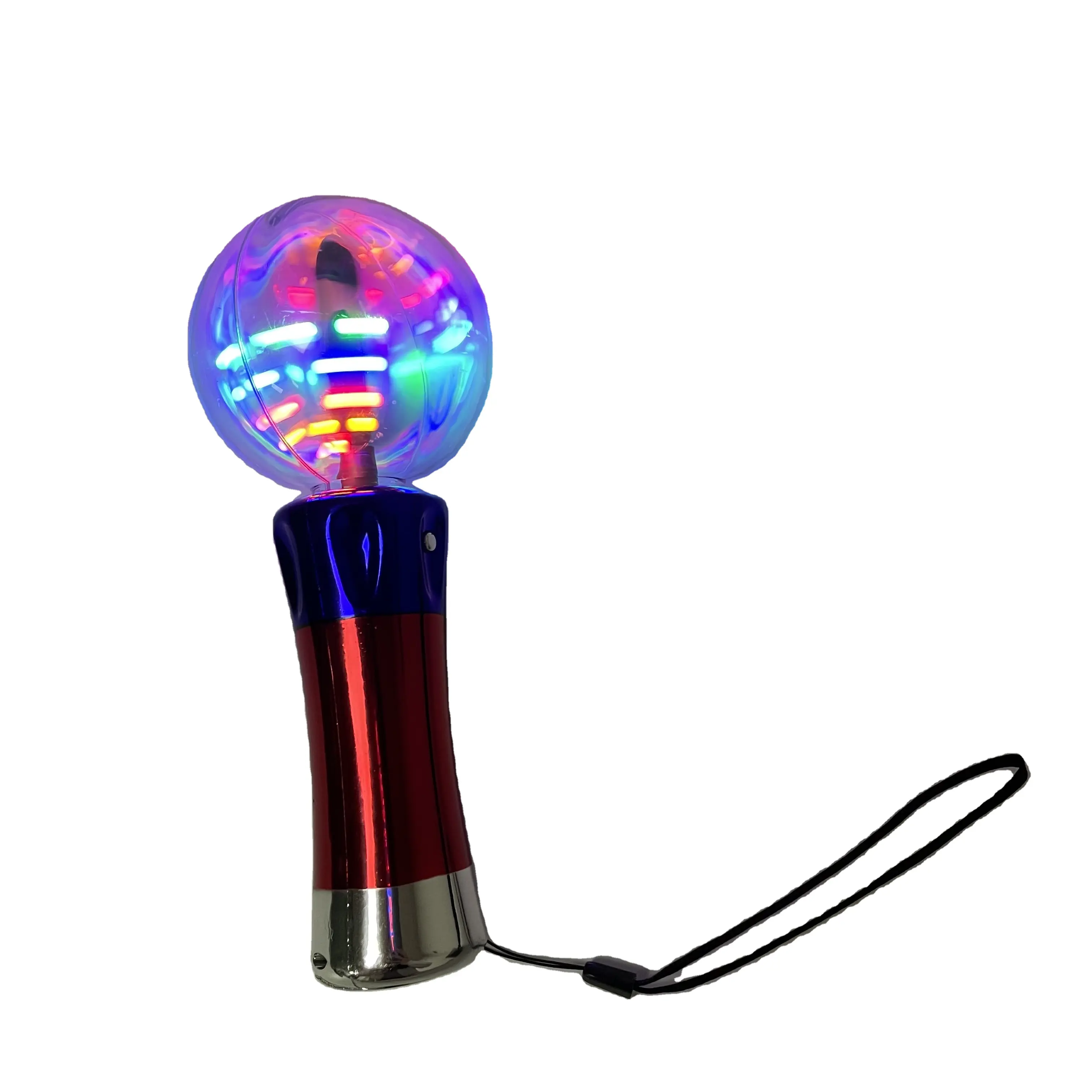 Wholesale Fashion Colorful Party Decoration Plastic Flashing Spinning Led Light Up Magic Wand For Kids Toy