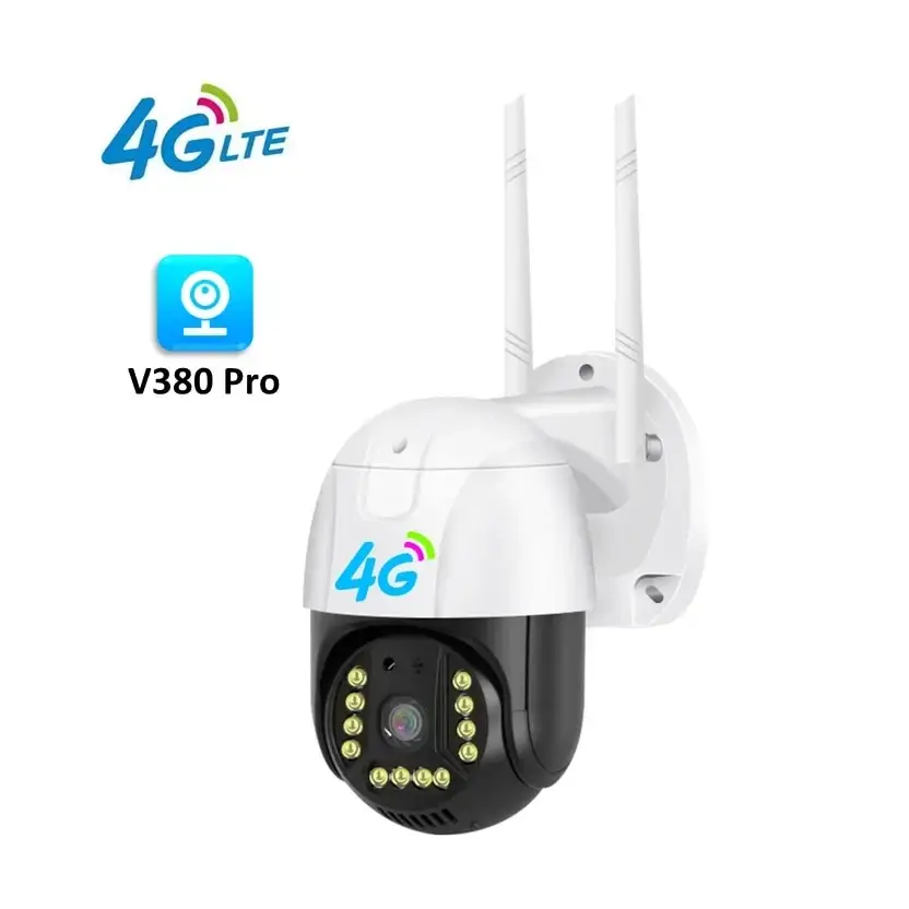 屋外監視カメラ4GGsm Sim V380 Pro1080pクラウド4xズームIp66セキュリティ保護ワイヤレスIpCctv