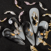 Charmes pour ongles en cristal 3D de luxe - Décorations de manucure en strass brillant (20 pièces/paquet)