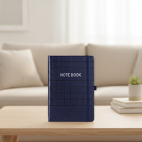 Carnet A5/B5 personnalisé de haute qualité, 100 feuilles, ligné, pour bureau, avec sangle élastique en PU, porte-stylo, couverture rigide imprimée sur mesure