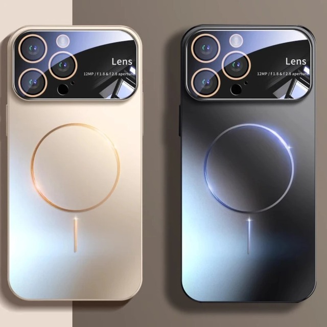 Fashionable Large Window Magnetic Phone Case,For iPhone 16 15 14 13 12 11 17 Pro Max PLUS 17AIR ,Magsafe Wireless Charging Case