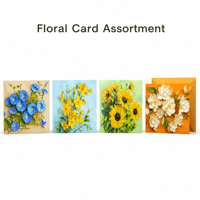 Ensemble de cartes de remerciement et d'enveloppes 4x6 pouces avec papier nacré, motif floral, intérieur vierge pour mariages, anniversaires, occasions professionnelles