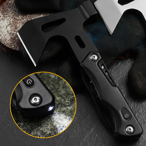 Hacha Multifunción Negra Mediana al por Mayor, Martillo de Seguridad para Supervivencia al Aire Libre, Cabeza de Hacha Multifunción con Luz LED - Product Image 6