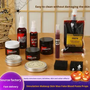 Gerçekçi cadılar bayramı makyaj cilt balmumu sınır ötesi çünkü vampir sahte kan kremi sahne savaş hasar makyaj gerçekçi sahte cilt - Product Image 2