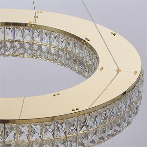 Lampadario di Lusso PM in Acciaio Inox con Cristalli K9, Lampada a Sospensione LED Moderna <span class=keywords><strong>per</strong></span> Soggiorno, Camera da Letto, Hotel e Ristorante - Product Image 4